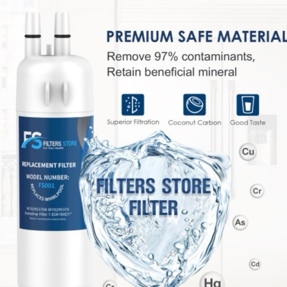 Filters Store  ( 2 ) Fridge Water Filters EDR1RXD1/  W10295370A  White NEW!! - Picture 5 of 12
